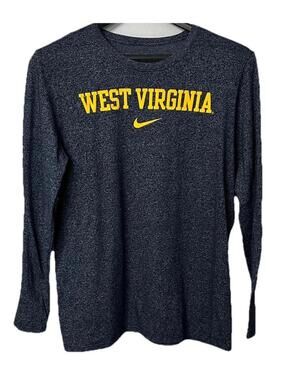WVU The Nike Tee Long Sleeve Tee Shirt Size L Baseball Football